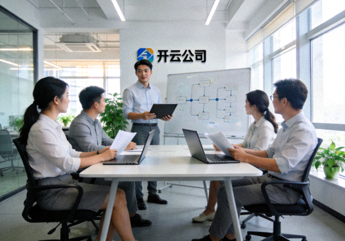 开云公司现代化办公环境与团队协作场景，展现企业活力与专业形象