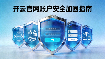 开云官网账户安全加固指南封面，展示多重验证防护盾牌